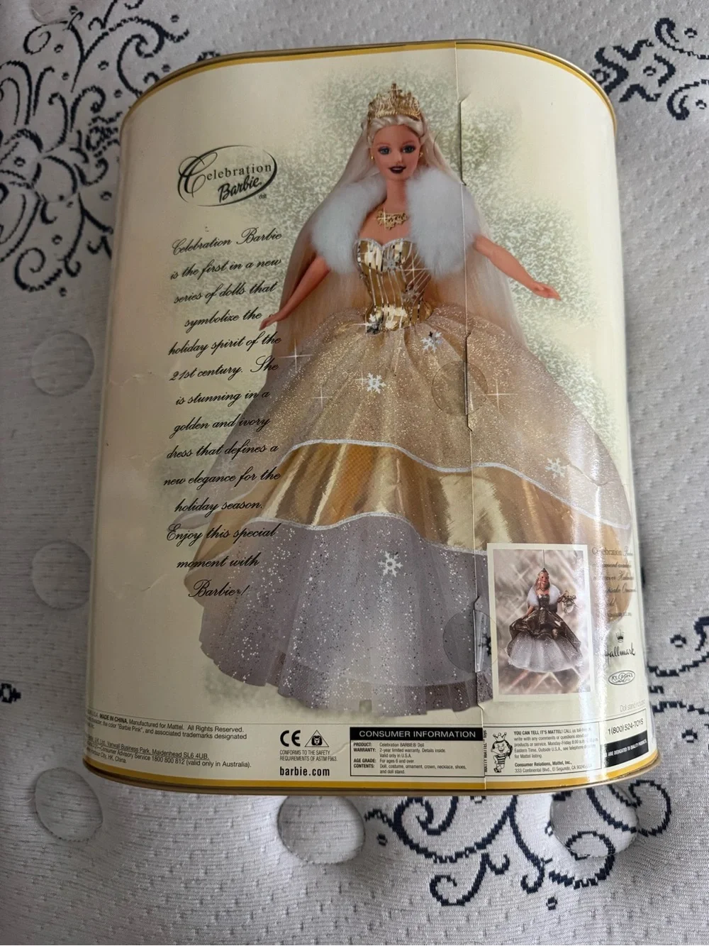 Barbie Gold and White Holiday Celebration Doll